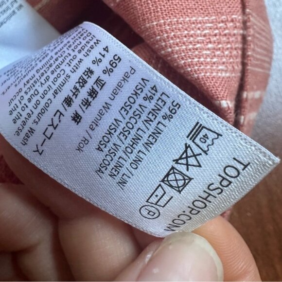 Top Shop Linen Blend paper bag Skirt 4P - Picture 7 of 7